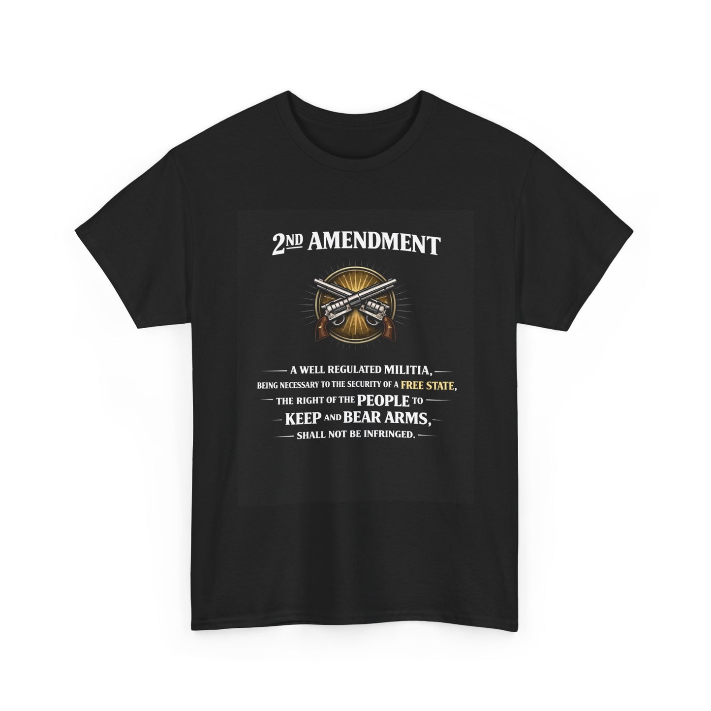 2nd Amendment T-Shirt – Vintage Crossed Muskets