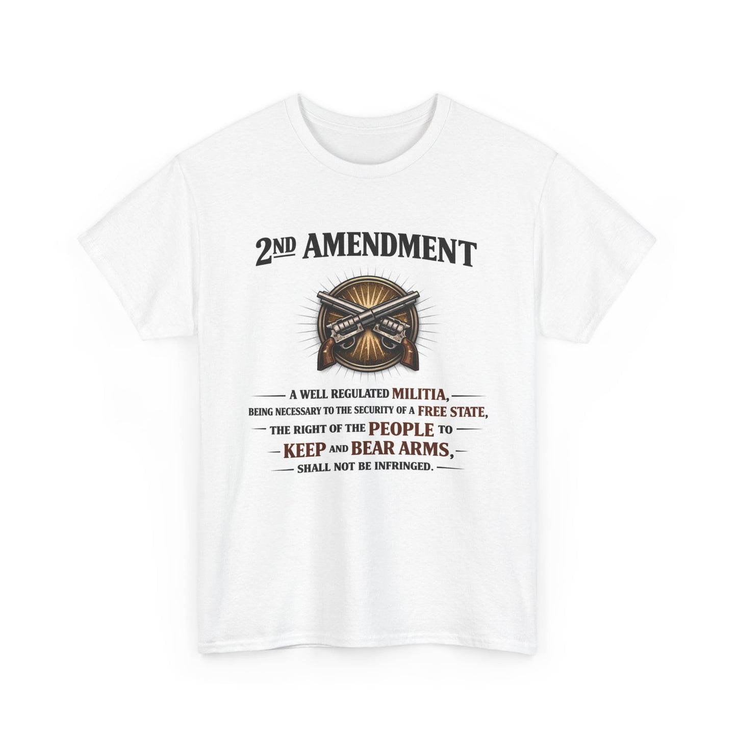 2nd Amendment T-Shirt – Vintage Crossed Muskets