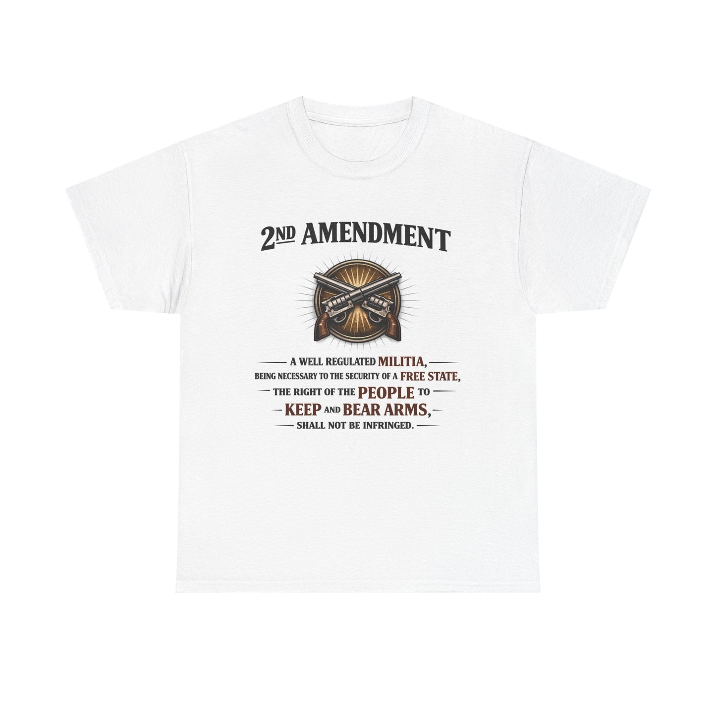 2nd Amendment T-Shirt – Vintage Crossed Muskets