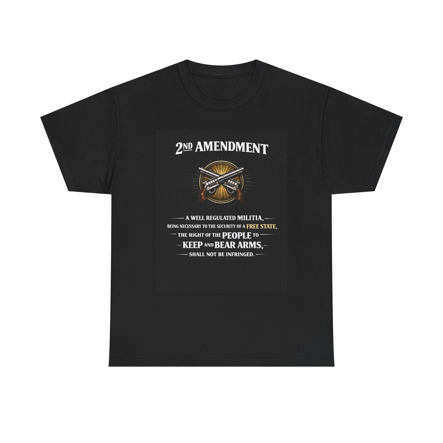 2nd Amendment T-Shirt – Vintage Crossed Muskets